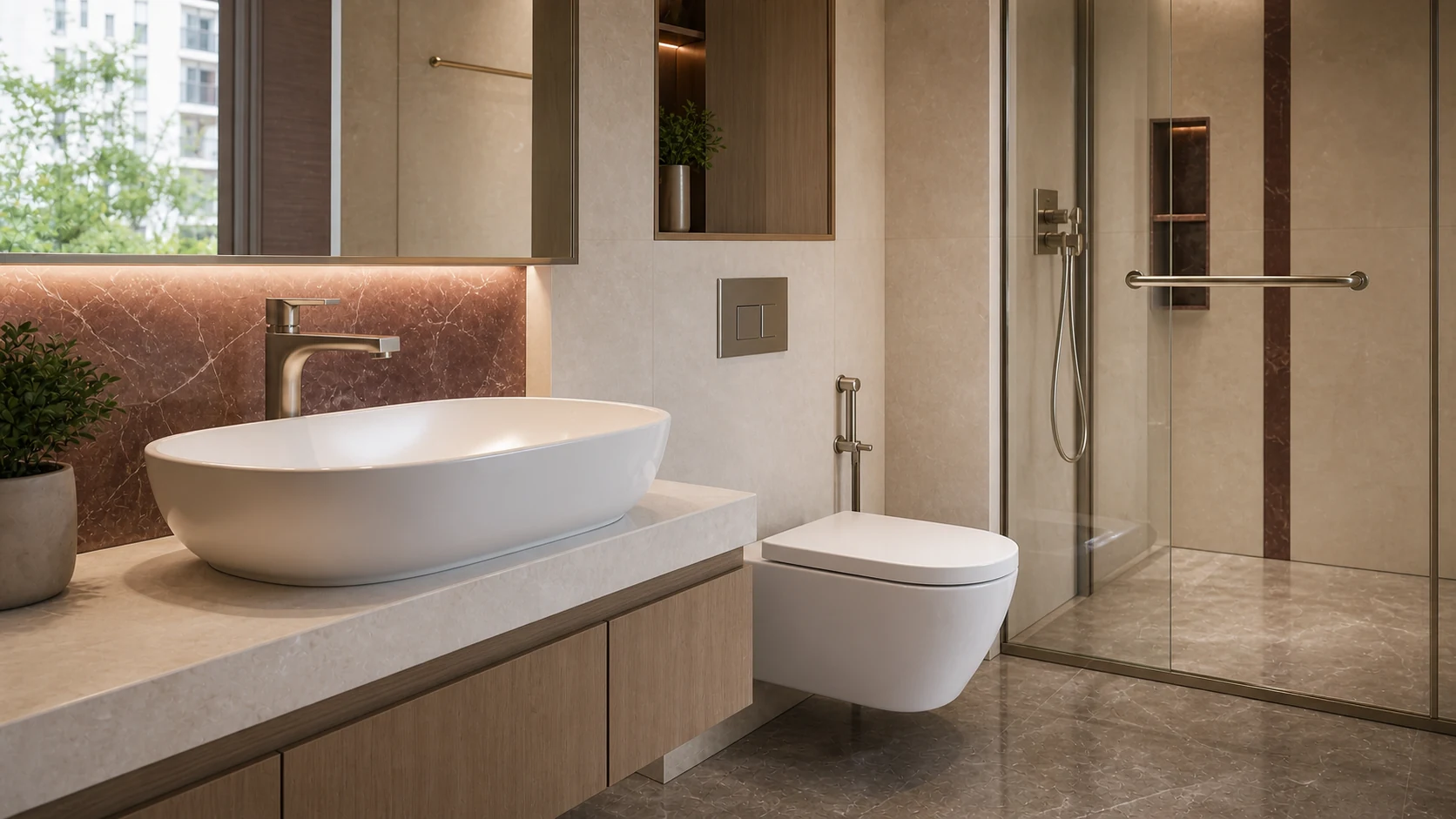 Premium Bath Fittings: Premium sanitaryware and fittings elevate every bathroom.